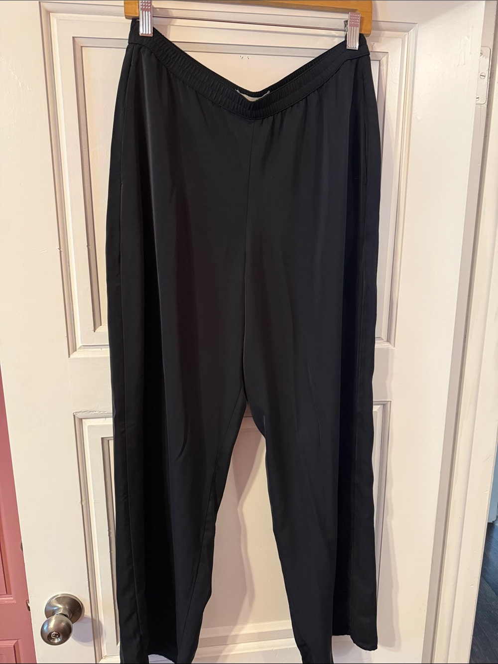 Abercrombie & Fitch Black Elastic Waist Wide-Leg Pants